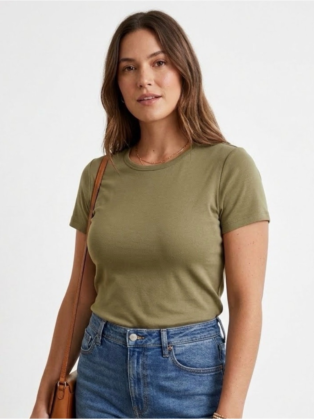 Caslon || Olive Short Sleeve Crewneck Tee